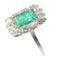 Bague 52 Grâce géométrique : une bague Art déco vintage avec émeraude et diamants 58 Facettes 24110-0131