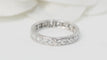 Wedding band American in white gold and 0.90ct diamonds 