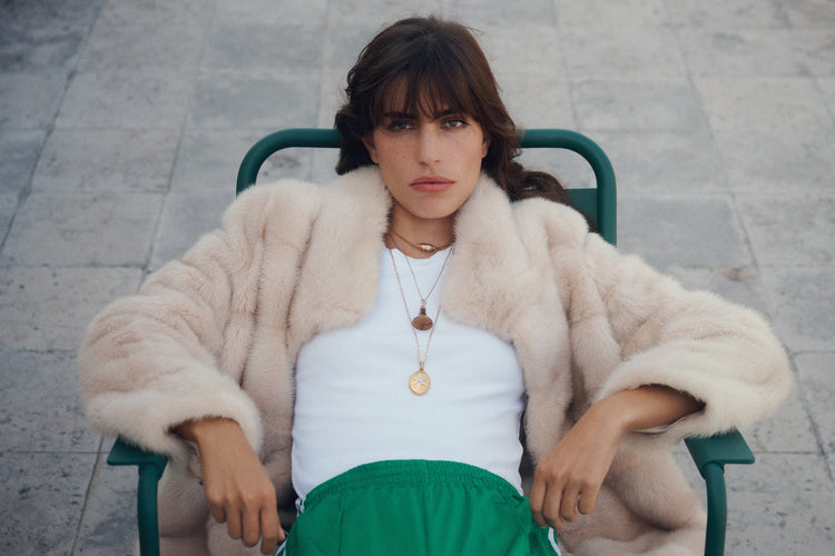 Collier Collier Or Jaune Fermoir Barillet Emaillé et Croix 58 Facettes