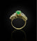 Bague Bague en forme de goutte ornée d'émeraude et de diamants 58 Facettes