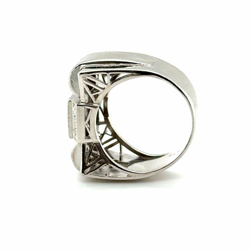 Bague 54 Bague Tank Platine et Diamants 58 Facettes 1.0000394/1