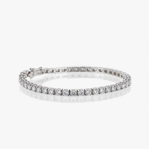Bracelet Bracelet or blanc Rivière de diamants 6,40 Carats G/VS 58 Facettes 2.19051