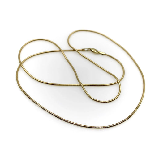 Collier Chaîne serpent vintage en or 14 carats de 24 pouces 58 Facettes A2000R