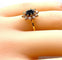 Bague 49 Bague marguerite en or jaune, saphir et diamants 58 Facettes AB655