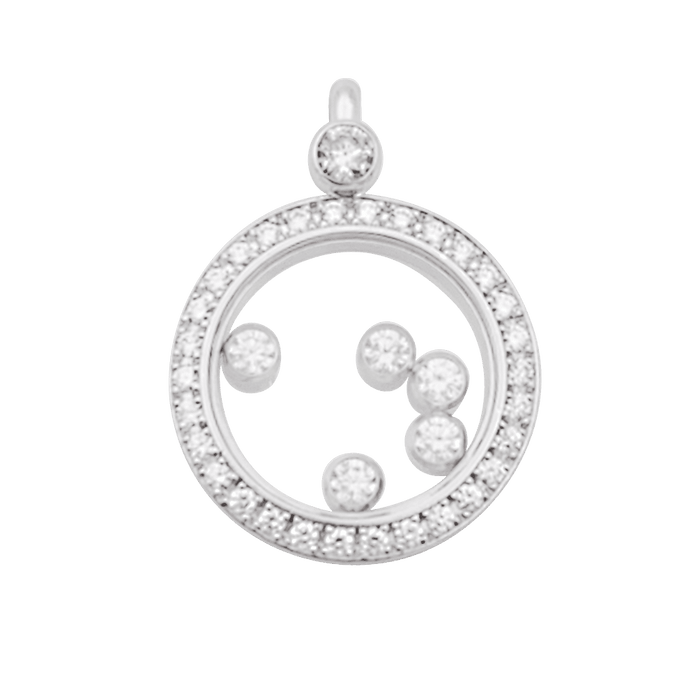 Pendentif Pendentif Chopard "Happy Diamonds" or blanc, diamants. 58 Facettes 34189