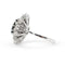 Bague Bague contour en or blanc avec saphir 2,98 ct et diamants 58 Facettes