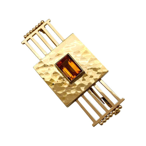 Broche Broche Jean Desprès en or rose et citrine. 58 Facettes 30110