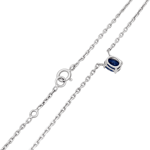 Collier Collier or blanc, saphir. 58 Facettes 34761