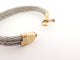 Bracelet vintage bracelet FRED force 10 cable 24 cm acier et or jaune 58 Facettes 261952