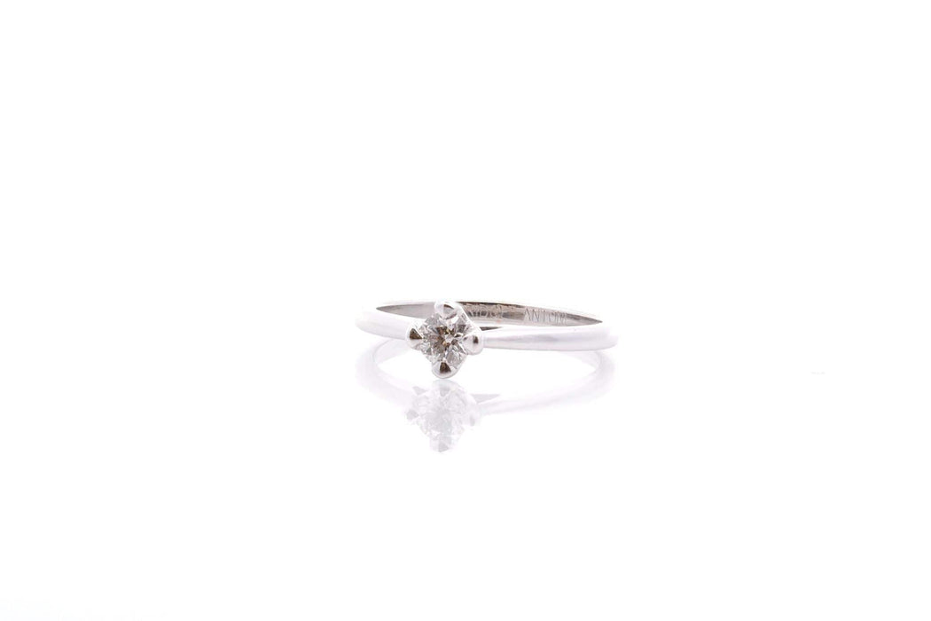 Bague 52 Solitaire diamant en or blanc 58 Facettes 26090