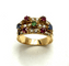 Bague 51 Bague des années 1920 avec pierres multicolores 58 Facettes
