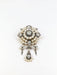 Broche Broche ancienne guirlande or argent perles fines diamants taille ancienne 58 Facettes 340B