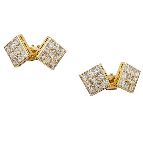 Boutons de manchette Boutons de manchette Boucheron en or jaune, diamants. 58 Facettes 31095