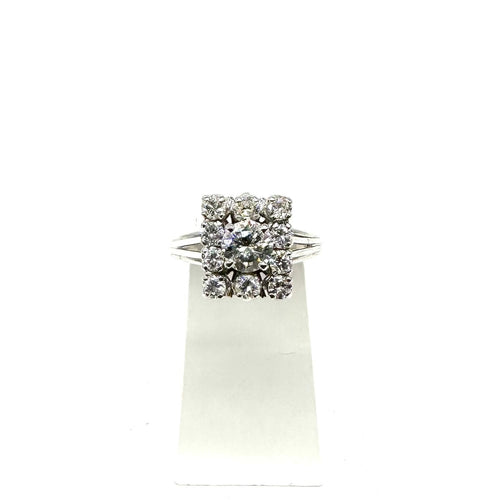 Bague 54 Bague or blanc et diamants 58 Facettes Z1351017
