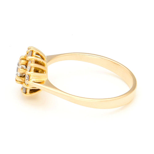 Bague 52 Bague Cluster en or jaune et or blanc avec diamants 58 Facettes F3226C58F1E34112A4C6798AAD4CE78C