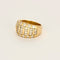Bague 53 Bague bandeau or jaune et diamants 58 Facettes CRE0041X4