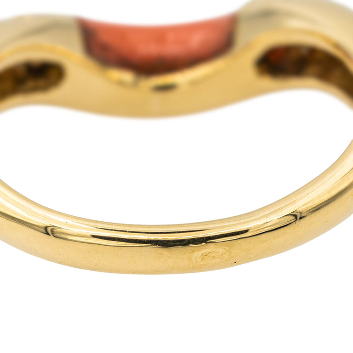 Cartier Anillo Coral Oro Amarillo