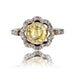 Bague 51 Bague ancienne fleur saphir jaune et diamants 58 Facettes 24-156