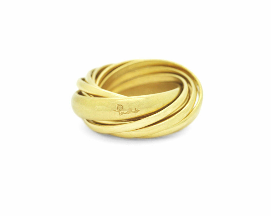 POMELLATO - Ring met duizend cirkels van geel goud