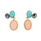 Boucles d'oreilles Tiffany & Co - Boucles d'oreilles Paloma Picasso en or jaune, corail et turquoise 58 Facettes G13710