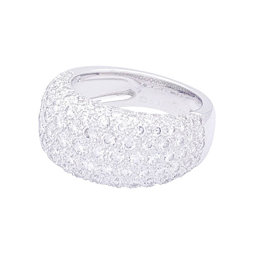 Bague 53 Bague Cartier or blanc, diamants "Nouvelle Vague". 58 Facettes 33661