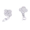 Boucles d'oreilles Boucles d'oreilles Van Cleef & Arpels "Vintage Alhambra" or blanc, diamants. 58 Facettes 33739