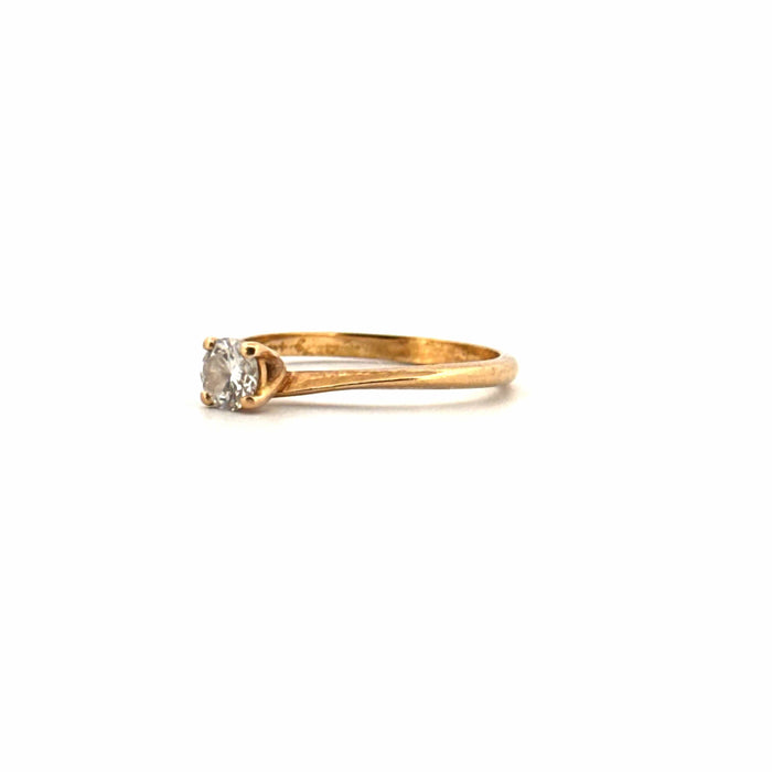 Bague 58 Solitaire Or Jaune Diamant 58 Facettes 17-GS30862-02