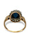 Bague ancienne or rose saphir cabochon 3,5 ct et diamants 0,60 ct 58 Facettes 1097