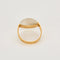 Bague 54 Bague moderniste or jaune et cristal de roche 58 Facettes NAR0303