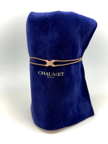 Bracelet CHAUMET - Bracelet JEUX DE LIENS or rose diamants 58 Facettes M9148
