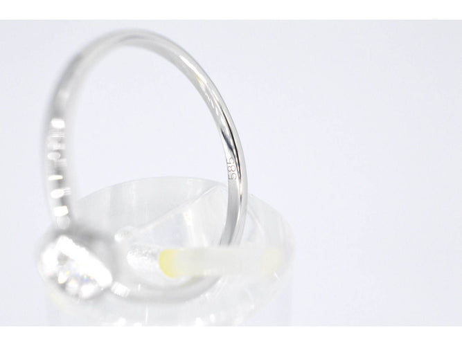 Bague Bague en or blanc avec un diamant taille brillant 58 Facettes 2088