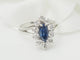 Bague 56 Bague marquise en or blanc, saphir et diamants 58 Facettes 33283