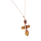 Pendentif Pendentif "Croix" or rose, citrines. 58 Facettes 34098