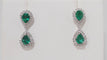 Pendentif Pendants d'Oreille En Or Blanc, Emeraudes Et Diamants 58 Facettes 31131