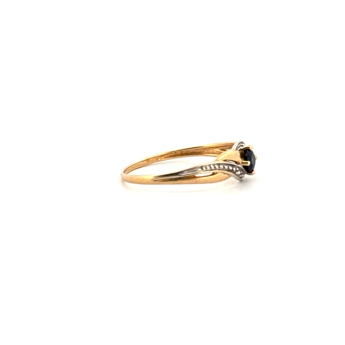 Solitaire Yellow Gold Topaz