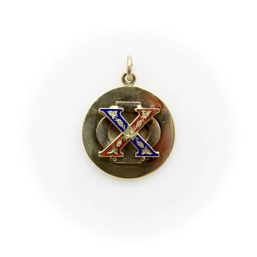 Pendentif CARTIER - Pendentif médaillon vintage de la fraternité Chi Phi en or 58 Facettes A1003B