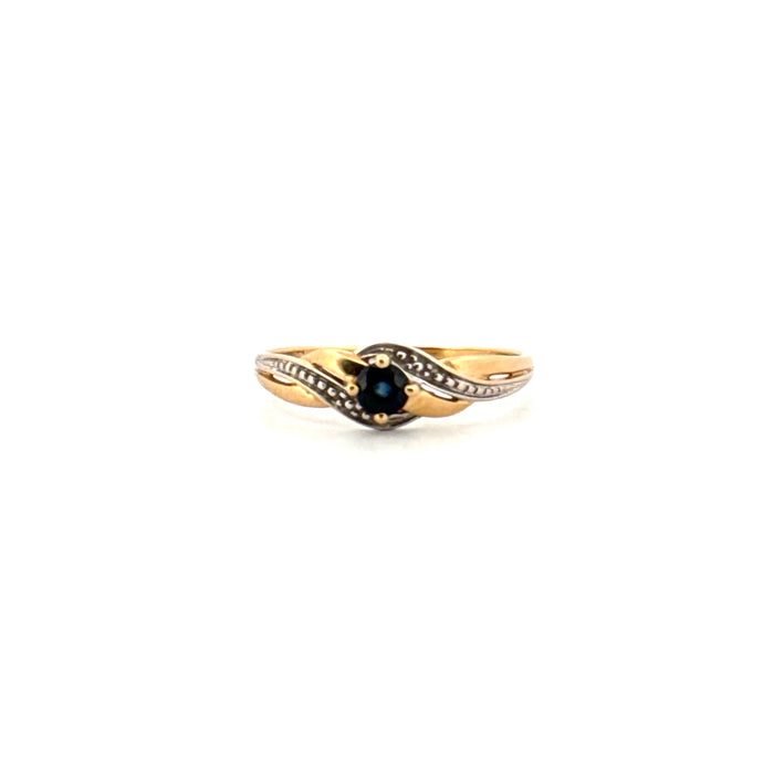 Solitaire Yellow Gold Topaz