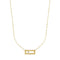 Collier Collier en or jaune avec pendentif rectangulaire et diamant 58 Facettes 38422