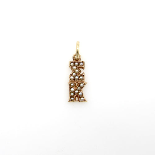Pendentif Pendentif Charm Sororité Sigma Kappa en or jaune 58 Facettes