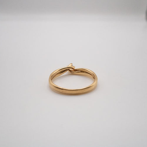 Bague 53 Solitaire Croisée Or Jaune & Diamants 58 Facettes 8-GSJE501-01