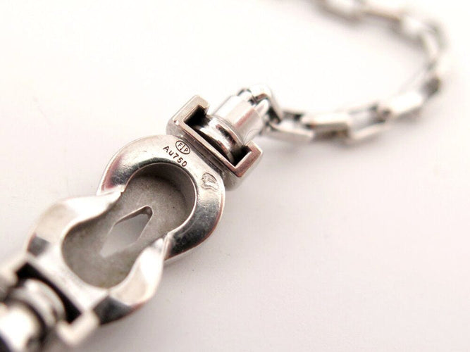 Bracelet bracelet FRED chance infinie mm diamants & chaine or blanc +cable vert 58 Facettes 263860