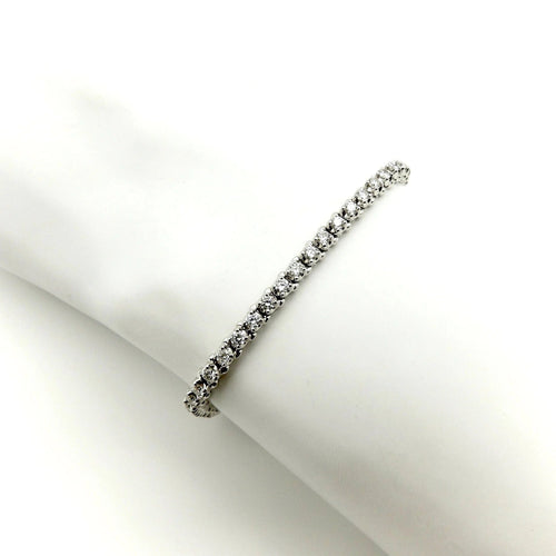 Bracelet 14K White Gold Diamond Tennis Bracelet 58 Facettes
