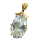 Pendentif Pendentif vintage en or jaune avec une aigue-marine de 40 carats – un bleu céleste dans un geste grandiose 58 Facettes 3229-34