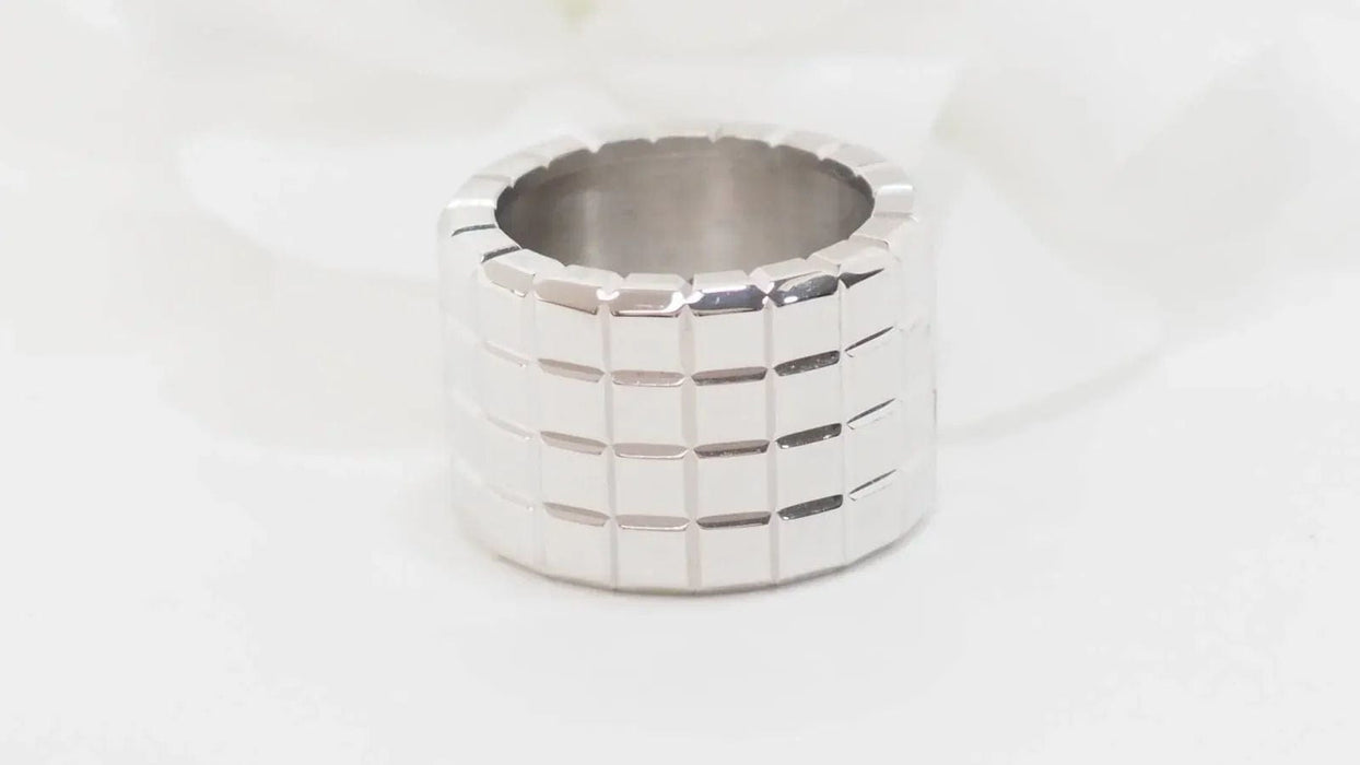 Bague 52.5 CHOPARD - Bague Ice Cube or blanc 58 Facettes 32990