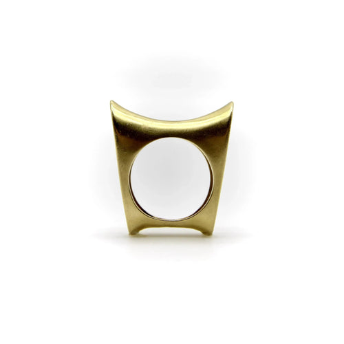 Bague 54 Bague de selle moderniste en or vintage 58 Facettes A1003E