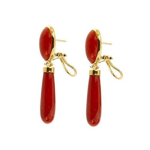 Boucles d'oreilles Boucles d'oreilles en corail 58 Facettes 39773