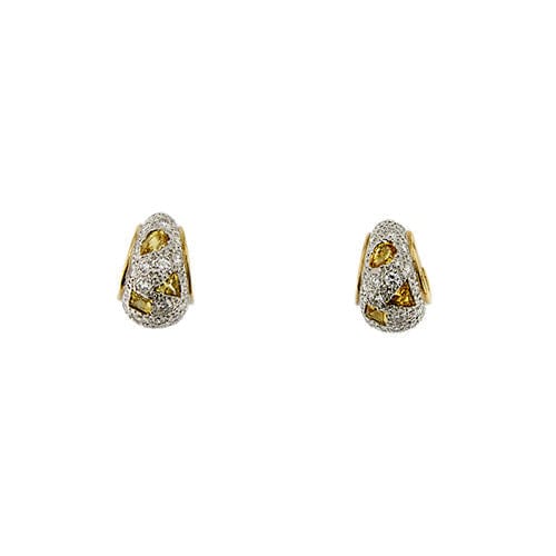 Boucles d'oreilles POMELLATO - Boucles d'oreilles en saphirs jaunes et diamants 58 Facettes 38310
