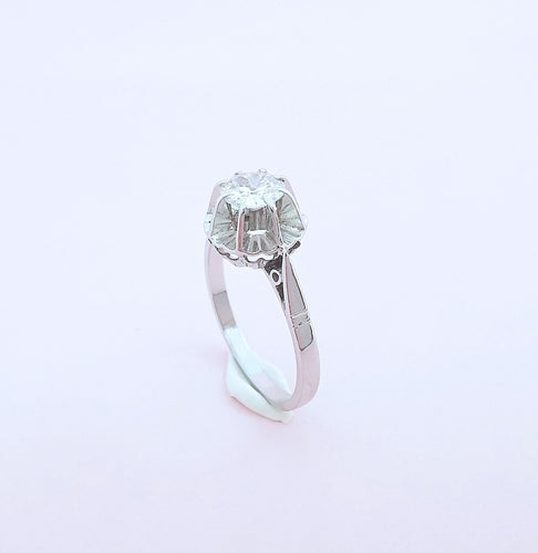 Bague Bague solitaire Diamant 0,60 carat Or Blanc 18 K 58 Facettes AA 1668