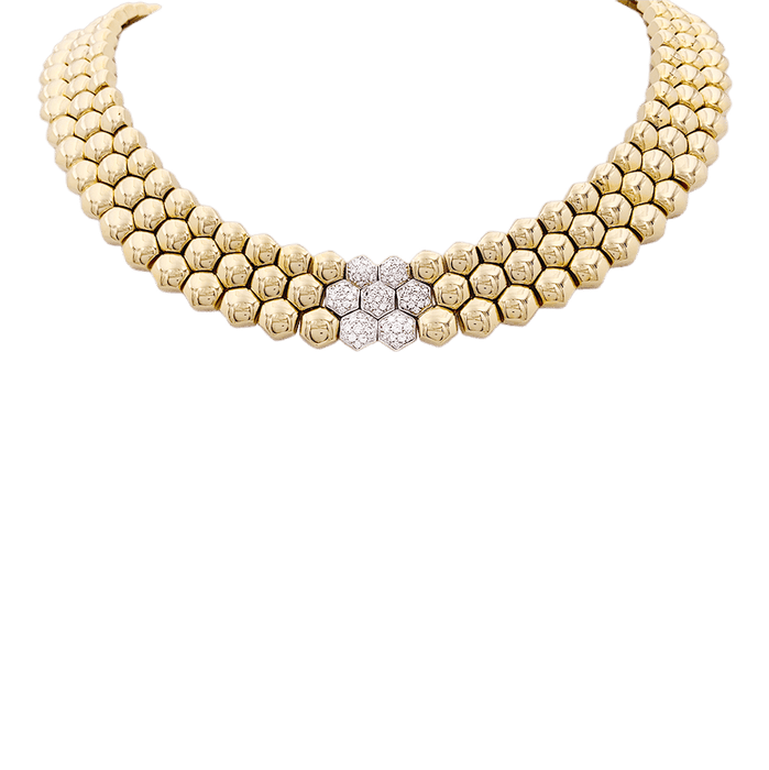 Necklace Piaget "Glancy" yellow gold, diamonds.