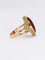 Bague 57 Bague vintage or jaune torsadé rubis 58 Facettes 1087.15